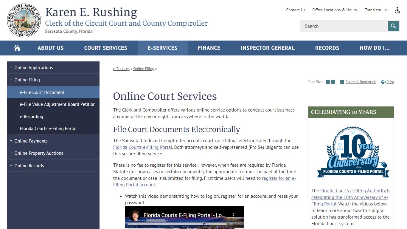 Online Court Services | Sarasota Clerk and Comptroller